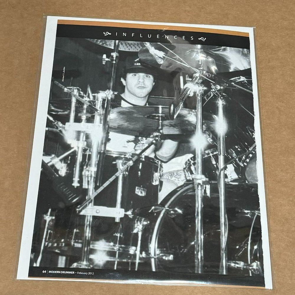 Charlie Benante of Anthrax - Music Print Ad B&W Photo - 2012
